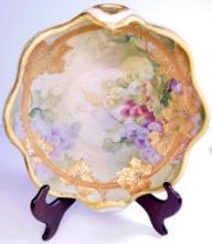 Nippon Hand-painted Handled Porcelain Dish