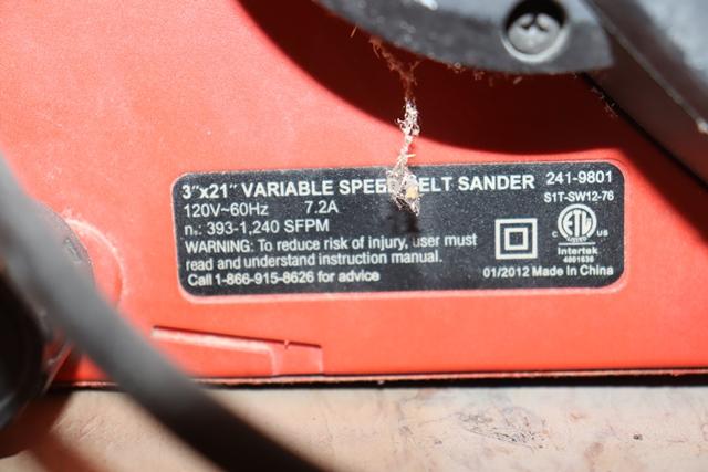 Tool Shop belt sander