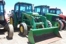 JD 6410 2WD C/A W/ LDR AND BUCKET UNKNOWN HRS.