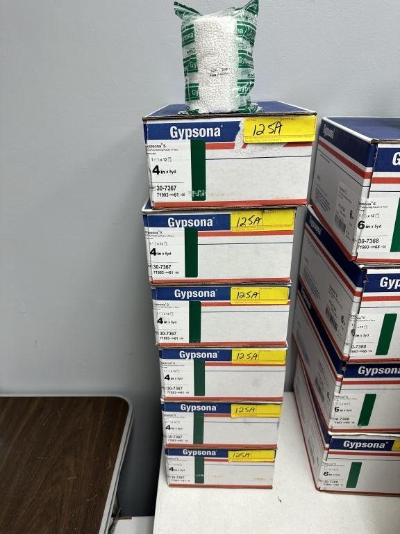 CASES OF GYPSONA BSN MEDICAL EXTRA FAST PLASTER (YOUR BID X QTY = TOTAL $)