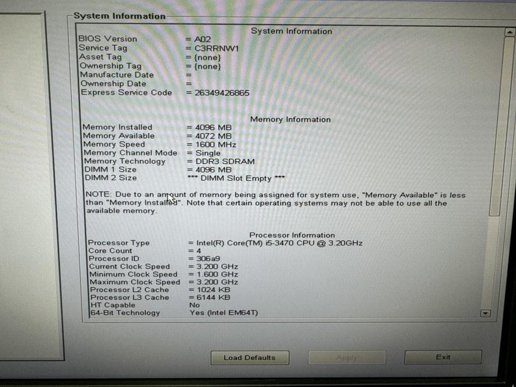 DELL OPTIPLEX 3010 COMPUTER SYSTEM