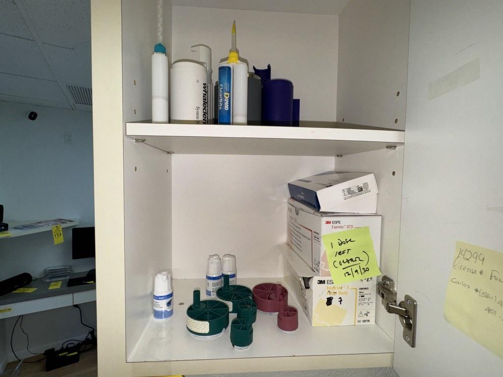 LOT CONSISTING OF DENTAL SUPPLIES IN CABINETS