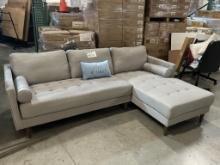 SECTION FABRIC SOFA WITH CHAISE