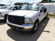 2002 FORD F350 SUPER DUTY XL CREW CAB PICKUP,equipped w