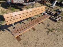CONTRACTOR CUSTOM SHOP YARD (3-PLANK) BENCH WITH BACK,