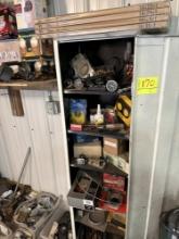 Organizer Cabinet w/Parts, Tools, and Misc.