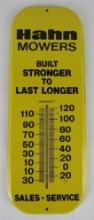 Vintage Hahn Lawn Mowers Metal Advertising Thermometer