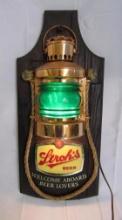 Vintage 1960's Stroh's Beer Lighted "Nautical" Theme Sign