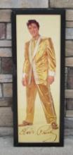 Vintage Elvis Presley Framed Display Print on Fiber Board
