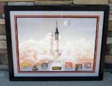 Rare NASA Mercury 7 Signed Lithograph- Autographed by 6 Astronauts! AWESOME