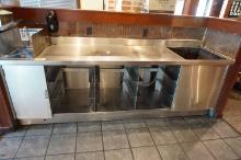 9' Stainless Steel Prep Station with Sink