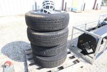 Set-Firestone Transforce LT245/75R17 Tires/Rims/Hubcaps (NEW Takeoffs)