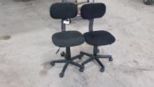 2-CASTERED SWIVEL OFFICE CHAIRS