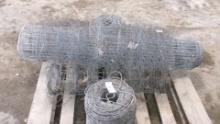 2-NEW ROLLS OF BARBED WIRE & ASST. WOVEN WIRE