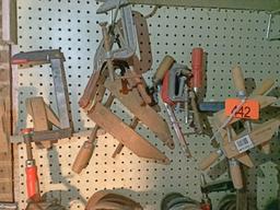 Quantity of Assorted Wood Clamps