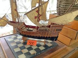 Model Ship & Marble Checkerboard