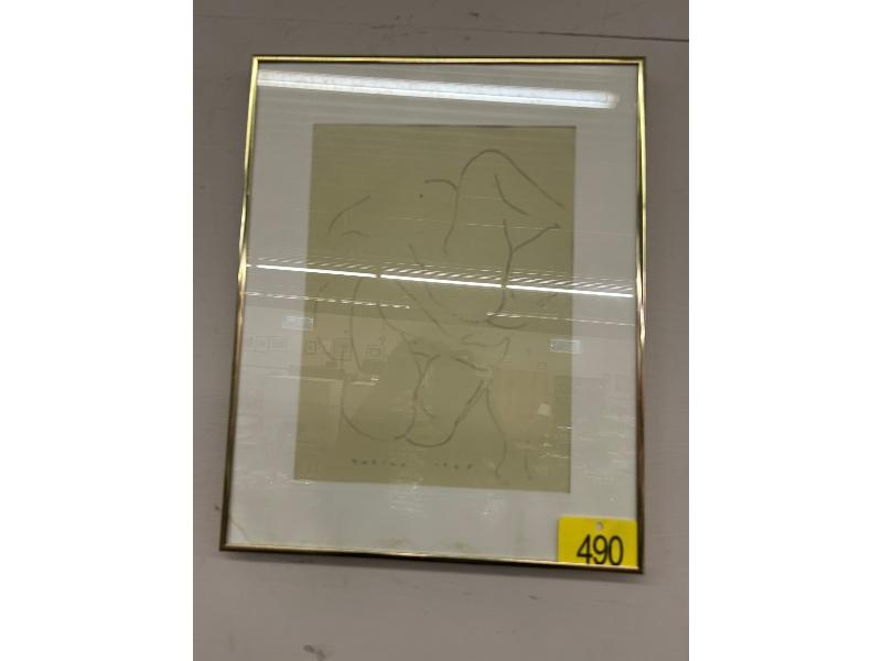 Framed Sketch Signed