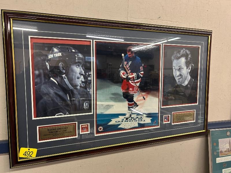 Framed Wayne Gretzky Memorabilia