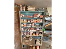 Shelf & Contents - Mostly Spark Plugs