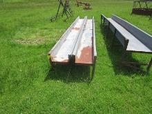 2 - 15' Steel Upright Feed Troughs