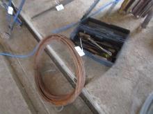 Assorted Fencing Tools & Black Wire