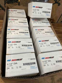 New RedHeat 4-1/2" DIA sanding discs. 10 boxes with 10 discs each