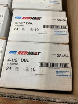 New RedHeat 4-1/2" DIA sanding discs. 8 boxes with 10 discs each