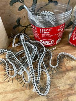 Senco screws approximately 2000 pieces & aluminum roll