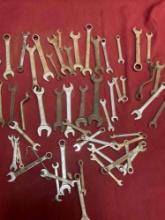 Assorted wrenches . Over 40 pieces