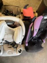 Child's assorted car seats. 6 pieces