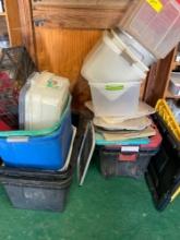 Lot of assorted storage containers and lids