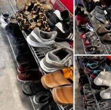 Large lot of shoes, sandals, boots. Over 45 pairs
