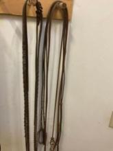 Horse leather leads. 3 pieces