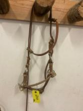 Horse halter, no reins or lead, leather