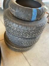Miscellaneous tires. 4 pieces. One is for motorcycle
