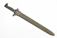 WWII U.S. Navy Mark 1 Training Bayonet W/ Scabbard (15.5" Blade) - PB Co.