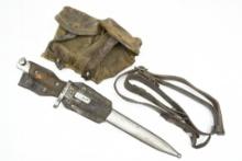 Austrian M1895 Mannlicher Bayonet (9.625" Blade") W/ Scabbard & Frog - Magazine Pouch & Sling