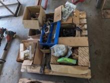 PALLET W/TOOLS & PARTS, FITTINGS & MISC