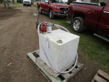 163. 50 GALLON +/- PICKUP FIELD SERVICE FUEL TANK WITH HAND PUMP