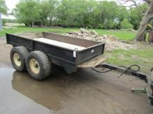 178. SANDS 5.5 FT X 10 FT. TANDEM AXLE HYDRAULIC ROCK TRAILER, POLY LINER,