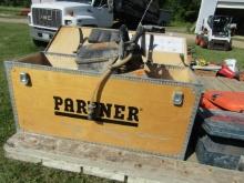 611. PARTNER MODEL K950 GAS POWERED CEMENT CHAIN SAW, CASE, EXTRA CHAINS