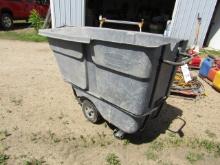 729. 27 INCH X 5.5 FT. POLY TIPPING REFUSE CART