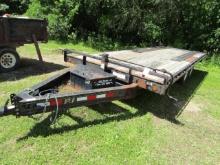 735. 2012 SPARKS 8 FT. X 22 FT. TANDEM AXLE HYDRAULIC TILTING DECK OVER TRA