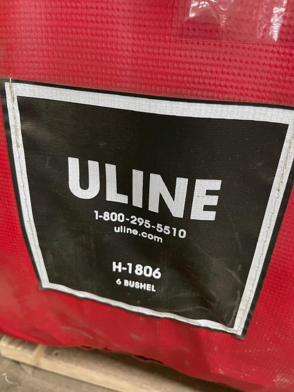 U-Line Vinyl Basket Truck - 6 Bushel, Red, H-1806