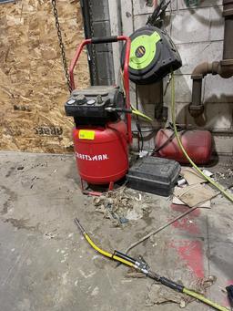 Craftsman Compressor & Hose w/ reel - 10 Gal 150 Psi & 50ft Flexzilla w/ portable air tank