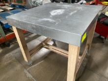 20-38-03 Table with Stainless Steal Top on wheels
