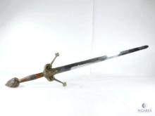 Medieval Style Sword with Goat Head Ricasso