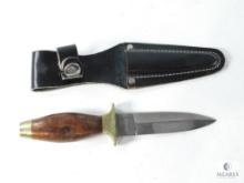 Boot Knife with Black Leather Sheath