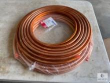 50-foot Coils of 5/8" OD Dehydrated Refrigeration Tube - (1) New and (1) Cut