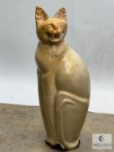 24-inch Heavy Stone Carved Protective Temple Cat